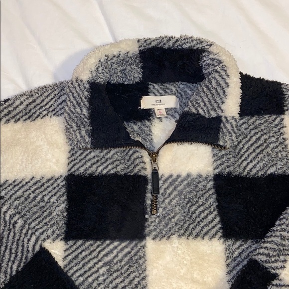 PLAID FLEECE ZIP UP - Picture 2 of 3